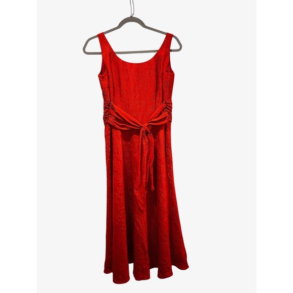 Coldwater Creek Silk Burnt Orange Sleeveless Midi Western Style Dress Size 10 - Picture 15 of 15